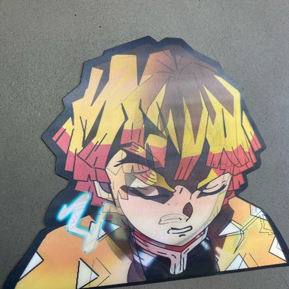Demon Slayer Zenitsu Agatsuma 3D Lenticular Motion Car Sticker Decal Peeker - Picture 5 of 5